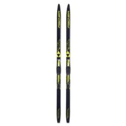 SKIS DE FOND FISCHER SPRINT CROWN IFP NOIR/JAUNE POUR JUNIOR