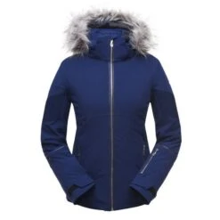 MANTEAU DE SKI ALPIN SPYDER DIABLA FAUX FUR BLEU