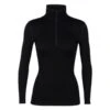 CHANDAIL DE SKI ALPIN ICEBREAKER 260 TECH LONG SLEEVE HALF ZIP NOIR POUR FEMME