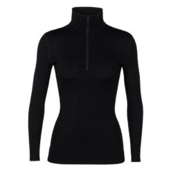 CHANDAIL DE SKI ALPIN ICEBREAKER 260 TECH LONG SLEEVE HALF ZIP NOIR POUR FEMME