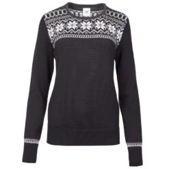 CHANDAIL DE SKI ALPIN DALE OF NORWAY GARMISCH NOIR/BLANC POUR FEMME