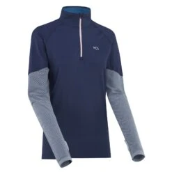 CHANDAIL DE COURSE À PIED KARI TRAA EVA H/Z MARIN POUR FEMME