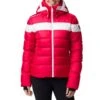 MANTEAU DE SKI ALPIN ROSSIGNOL HIVER DOWN ROUGE POUR FEMME