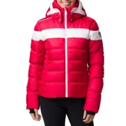 MANTEAU DE SKI ALPIN ROSSIGNOL HIVER DOWN ROUGE POUR FEMME
