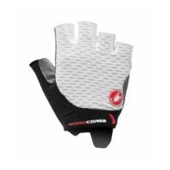 GANTS DE VÉLO CASTELLI ROSSO CORSA 2 BLANC POUR FEMME