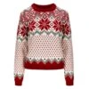 CHANDAIL DE SKI ALPIN DALE OF NORWAY VILJA REDROSE OFFWHITE POUR FEMME