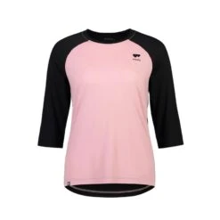 MAILLOT DE VÉLO MONS ROYALE TARN MERINO SHIRT 3/4 NOIR/ROSE POUR FEMME