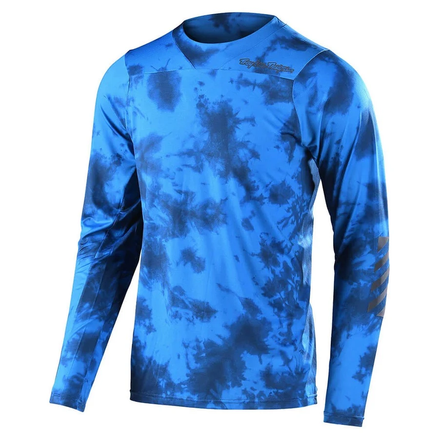 MAILLOT DE VÉLO TROY LEE DESIGN SKYLINE LS TIE DYE BLEU POUR HOMME 1 MAILLOT DE VÉLO TROY LEE DESIGN SKYLINE LS TIE DYE BLEU POUR HOMME