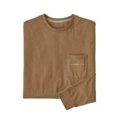 PATAGONIA L/S '73 SKYLINE POCKET RESPONSIBILI-TEE NEST BROWN POUR HOMME