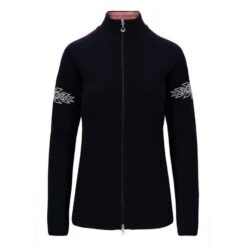 CHANDAIL DE SKI ALPIN DALE OF NORWAY SPIRIT NAVY OFFWHITE RASPBERRY POUR FEMME