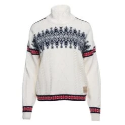 CHANDAIL DE SKI ALPIN DALE OF NORWAY ASPOY OFFWHITE RASPBERRY NAVY POUR FEMME