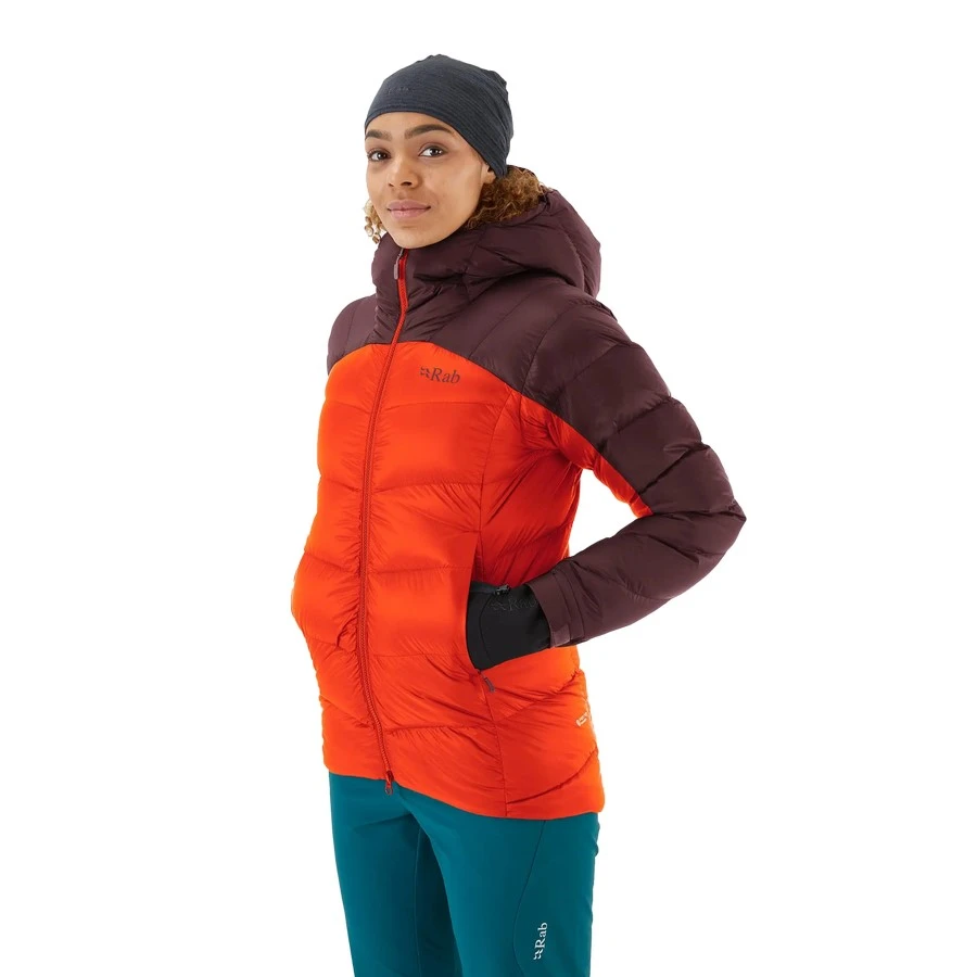 MANTEAU DE SKI ALPIN RAB NEUTRINO PRO DEEP HEATHER/ RED GRAPEFRUIT POUR FEMME 1 MANTEAU DE SKI ALPIN RAB NEUTRINO PRO DEEP HEATHER/ RED GRAPEFRUIT POUR FEMME