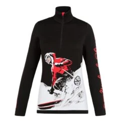 CHANDAIL DE SKI ALPIN NEWLAND LADY T-NECK KYLIE NOIR/BLANC POUR FEMME