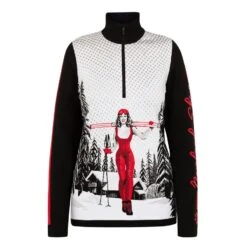 CHANDAIL DE SKI ALPIN NEWLAND KYOKO NOIR/BLANC POUR FEMME