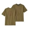 PATAGONIA SPOKE STENCIL RESPONSIBILI-TEE MORAY KHAKI POUR HOMME