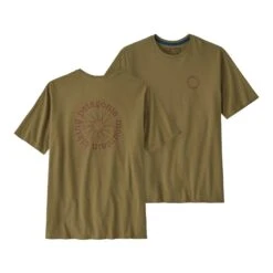 PATAGONIA SPOKE STENCIL RESPONSIBILI-TEE MORAY KHAKI POUR HOMME
