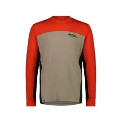 MAILLOT DE VÉLO MONS ROYALE REDWOOD ENDURO MERINO AIR-CON VLS RETRO RED/BLACK/WALNUT POUR HOMME