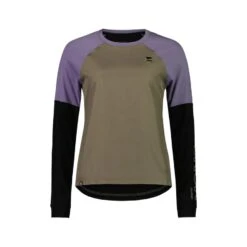 MAILLOT DE VÉLO MONS ROYALE TARN MERINO SHIFT WIND WALNUT/BLACK/THISTLE POUR FEMME