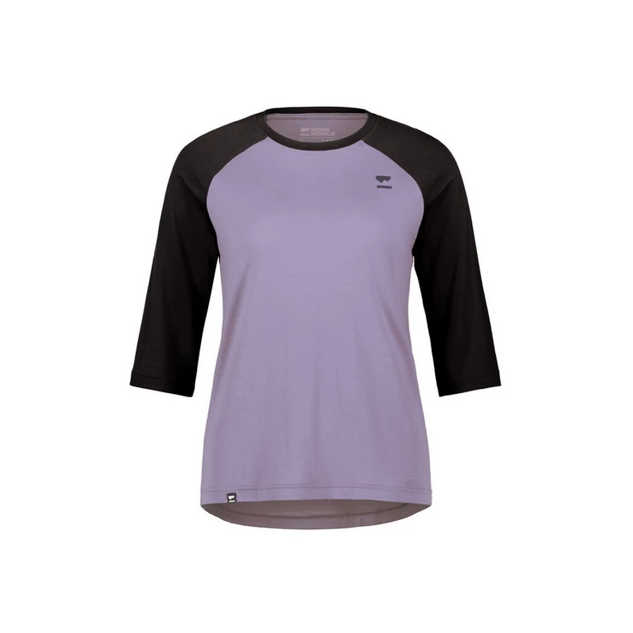 MAILLOT DE VÉLO MONS ROYALE TARN MERINO SHIFT RAGLAN 3/4 THISTLE/BLACK POUR FEMME 1 MAILLOT DE VÉLO MONS ROYALE TARN MERINO SHIFT RAGLAN 3/4 THISTLE/BLACK POUR FEMME